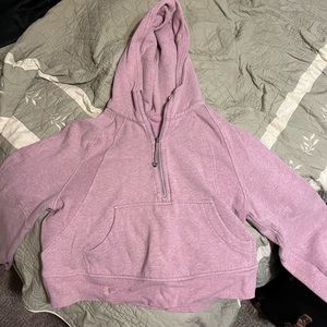 Scuba half zip lululemon sweatshirt. Light pink size XS/S